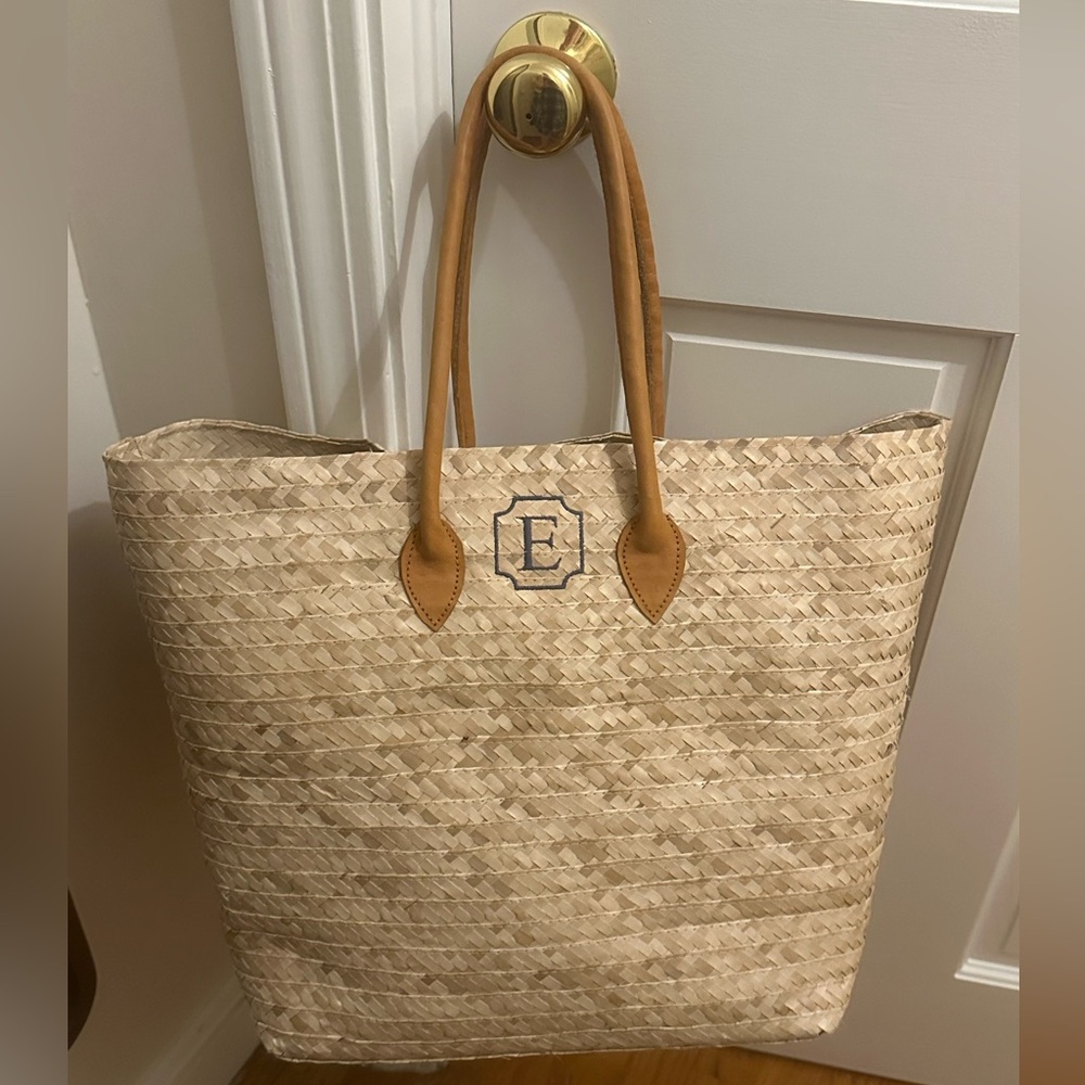Mark and Graham straw tote (fully lined)